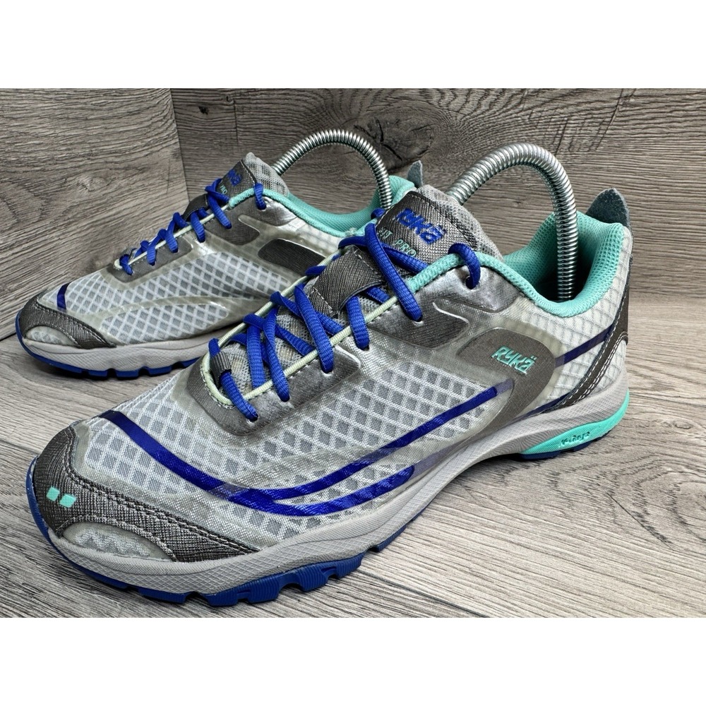 Ryka Womens Fit Pro Running Shoes Blue Grey K1849WVSM Cross Training 8 M